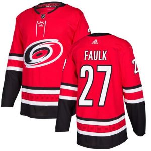 Herren Carolina Hurricanes Eishockey Trikot Justin Faulk #27 Authentic Rot Heim